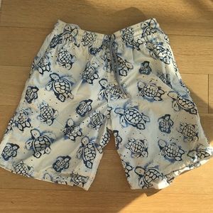 Vilebrequinn white swimming shorts with turtles